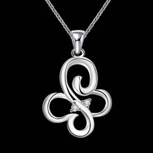 jewellery charms silver pendant butterfly insets colar love smtn J4U66