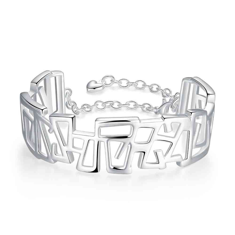 jewellery charms silver plated rough men bracelet love smtb23 J4U66