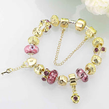 jewellery charms silver plated charm bracelet road multicolored beads pulsera costume jewellery J4U66