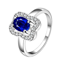 jewellery charms silver plated engagement ring tetragonal crystal insets anel masculino bone fspr045 J4U66