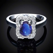 jewellery charms silver plated engagement ring tetragonal crystal insets anel masculino bone fspr045 J4U66