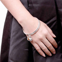 jewellery charms silver plated friendship bangle triple circle heart women pulseras bone smtb175 J4U66