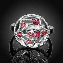 jewellery charms silver plated ring hollow circular insets aliancas diy smtr77 J4U66