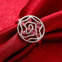 jewellery charms silver plated ring hollow circular insets aliancas diy smtr77 J4U66