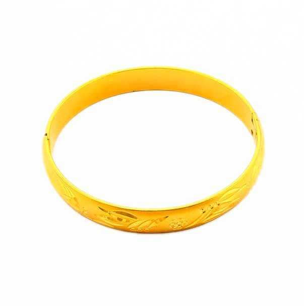 gorgeous 24k gold plated charms bangle women wedding bracelet joyas hbb04 J4U66