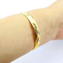 gorgeous 24k gold plated charms bangle women wedding bracelet joyas hbb04 J4U66