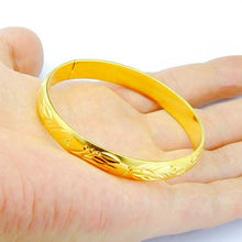 gorgeous 24k gold plated charms bangle women wedding bracelet joyas hbb04 J4U66