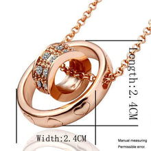 gorgeous austrian crystal necklaces for women circle in round tenis masculino oso J4U66
