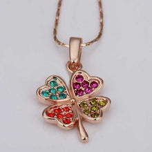 gorgeous austrian crystal necklaces golden clovercollares oso J4U66