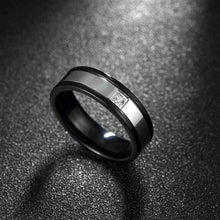 gorgeous mens titanium steel engagement rings round inlaid crystal anel masculino bijouterie tsgr021 J4U66