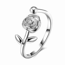 gorgeous real sterling silver rings with flowers bague femme joias hbr21 J4U66