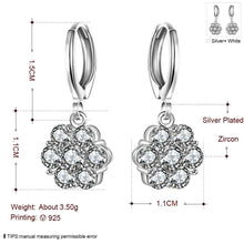gorgeous silver channel earrings simulated pearl flower brincos gift for her smte23 J4U66