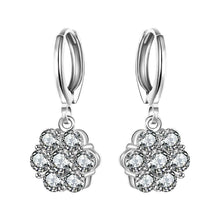 gorgeous silver channel earrings simulated pearl flower brincos gift for her smte23 J4U66