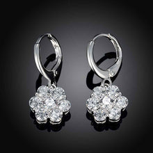 gorgeous silver channel earrings simulated pearl flower brincos gift for her smte23 J4U66