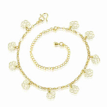 gorgeous silver bracelet anklets double flower ankle bracelet diy hba010 J4U66