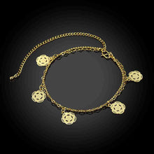 gorgeous silver bracelet anklets double flower ankle bracelet diy hba010 J4U66