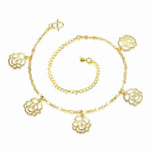gorgeous silver bracelet anklets double flower ankle bracelet diy hba010 J4U66