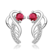 gorgeous silver plated earings jewelry moon hook white gem stud orecchini 100 hand madeball hbe023 J4U66