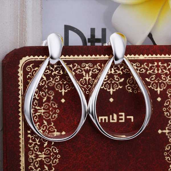 gorgeous silver plated earrings tatu stud orecchini sport J4U66
