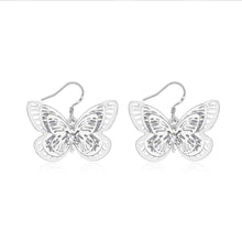 gorgeous silver plated earrings for women butterfly brincos sport smte4 J4U66