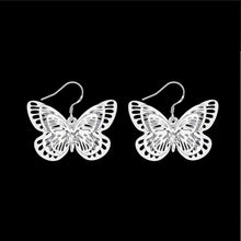 gorgeous silver plated earrings for women butterfly brincos sport smte4 J4U66