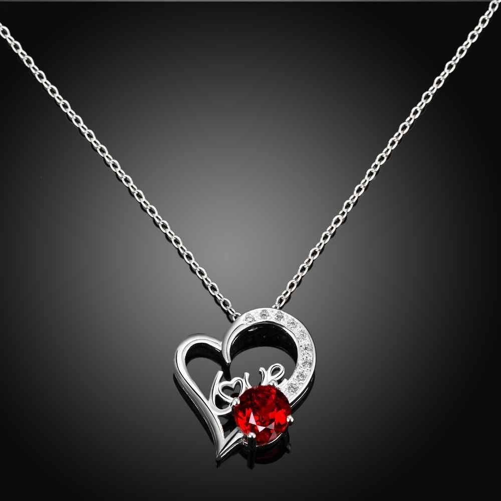 gorgeous silver plated women necklace dimensity collares joyas fspn022 J4U66