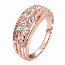 18k gold plated rings for women point like crystal anel elegant J4U66