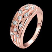 18k gold plated rings for women point like crystal anel elegant J4U66