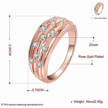 18k gold plated rings for women point like crystal anel elegant J4U66