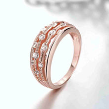 18k gold plated rings for women point like crystal anel elegant J4U66