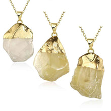 quartz crystal statement necklace casual stone collares mujerhbn23 J4U66