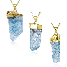 quartz crystal statement necklace casual stone collares mujerhbn23 J4U66