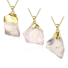 quartz crystal statement necklace casual stone collares mujerhbn23 J4U66