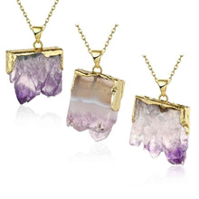quartz crystal statement necklace casual stone collares mujerhbn23 J4U66