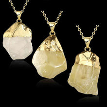 quartz crystal statement necklace casual stone collares mujerhbn23 J4U66