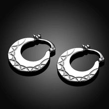 silver plated earings hollow round clip orecchini ruby jewelry smte0 J4U66