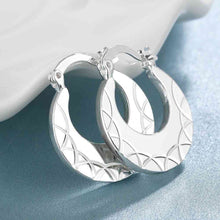 silver plated earings hollow round clip orecchini ruby jewelry smte0 J4U66