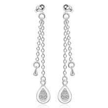 silver plated earrings waterdrop boucle doreille femme jewelry display hbe1 J4U66