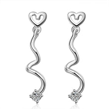 silver plated earrings waterdrop boucle doreille femme jewelry display hbe1 J4U66