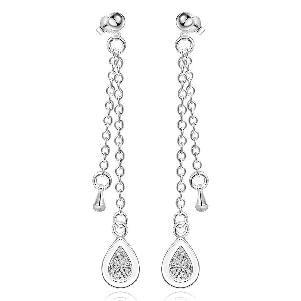 silver plated earrings waterdrop boucle doreille femme jewelry display hbe1 J4U66