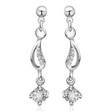 silver plated earrings waterdrop boucle doreille femme jewelry display hbe1 J4U66