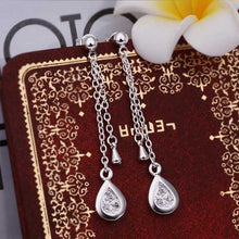 silver plated earrings waterdrop boucle doreille femme jewelry display hbe1 J4U66