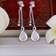 silver plated earrings waterdrop boucle doreille femme jewelry display hbe1 J4U66