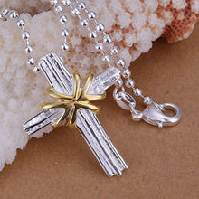 silver plated necklaces amp pendants separations cross colar gift for her J4U66