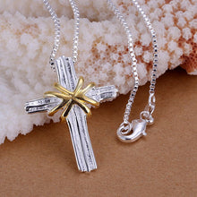 silver plated necklaces amp pendants separations cross colar gift for her J4U66