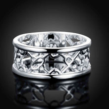 silver plated wedding ring hollow shape anel feminino horloge smtr7 J4U66