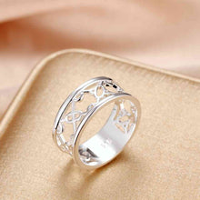silver plated wedding ring hollow shape anel feminino horloge smtr7 J4U66