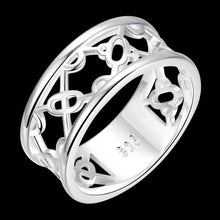silver plated wedding ring hollow shape anel feminino horloge smtr7 J4U66