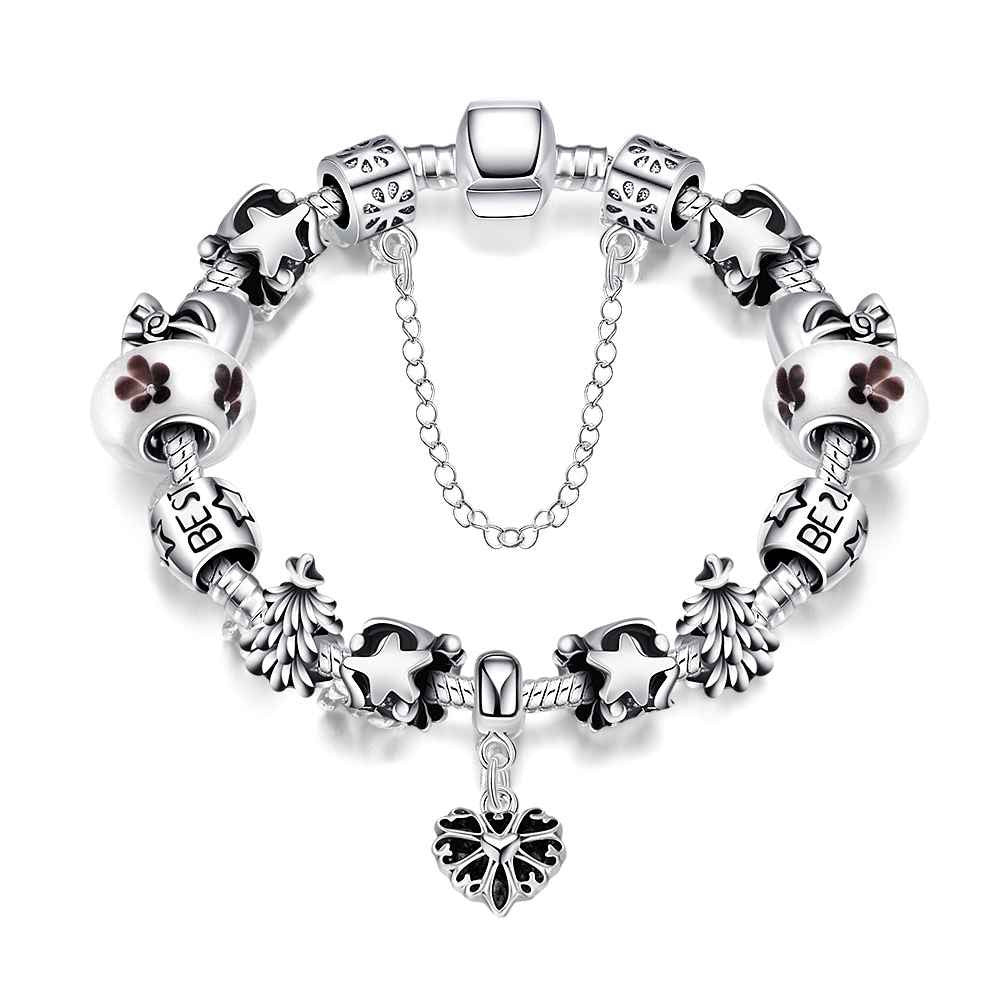 silver plated jewelry pulseras heart of darkness fall one direction joyas J4U66