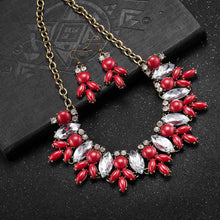 hot jewelry sets four fall pearl necklace earrings african jewelry set collier plastron femme hbs171 J4U66
